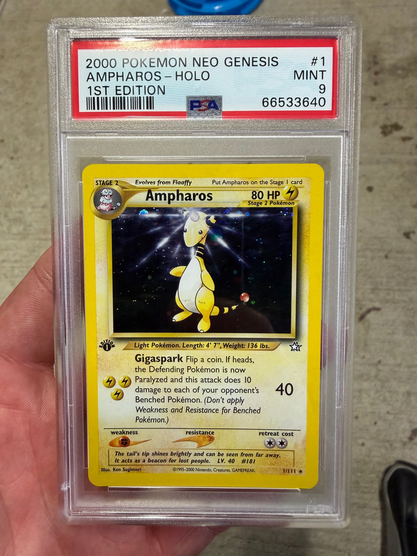 1st Ed Neo Gen Amph PSA 9
