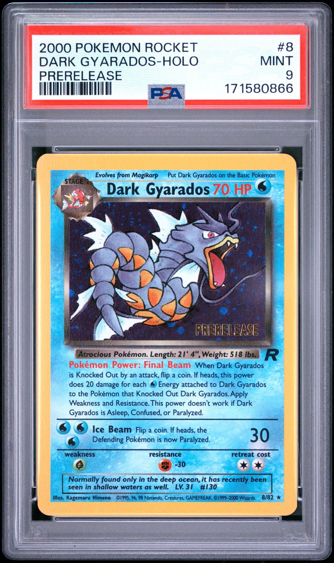 Prerelease Dark Gary PSA 9