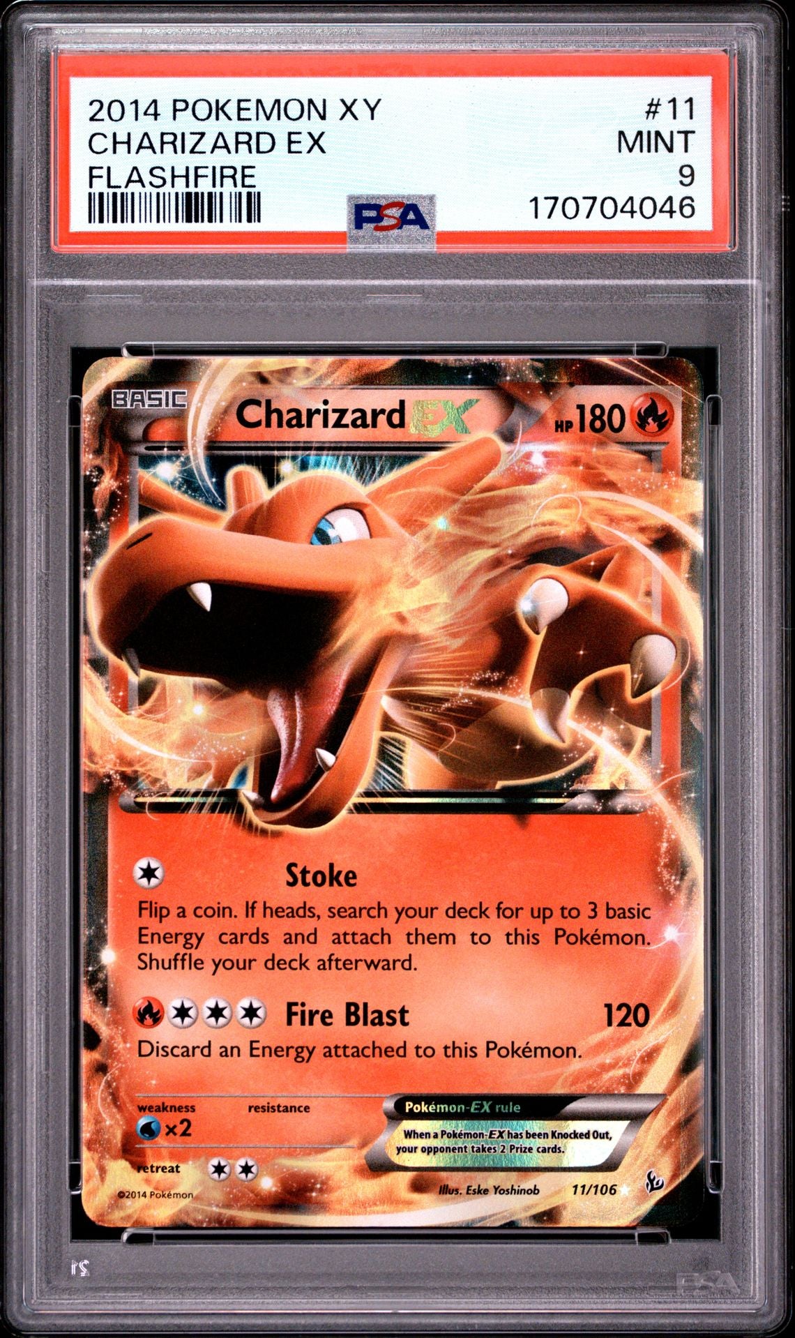 Flash Fire Zard EX PSA 9